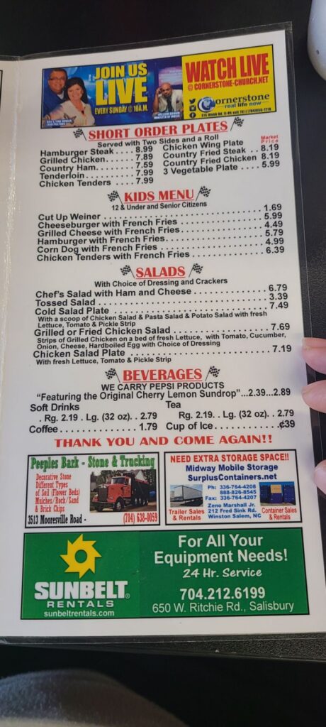 Checkered Flag Barbecue Menu 3