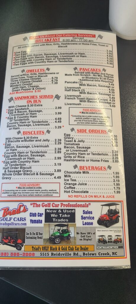 Checkered Flag Barbecue Menu 4