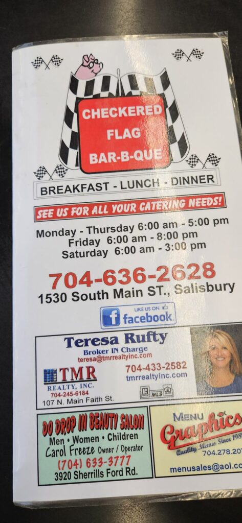 Checkered Flag Barbecue Menu 7